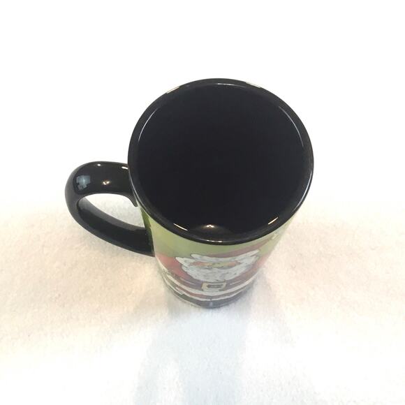 Naylor Ceramic Tall Mug Santa Henriksen Hand Painted Green - Picture 3 of 4